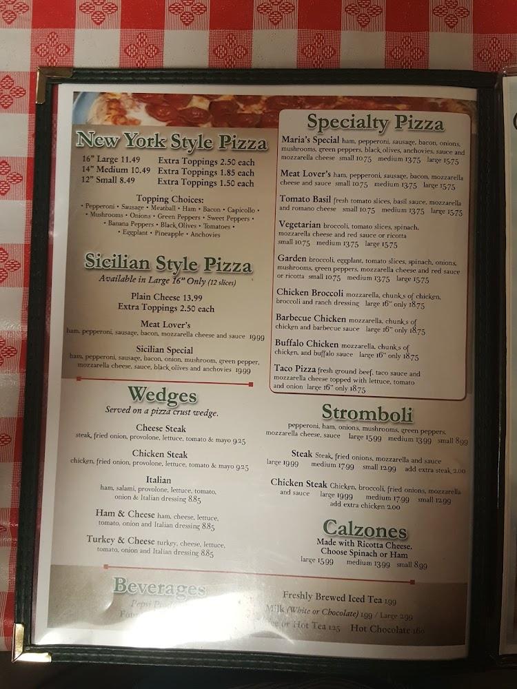 Maria's Italian Restaurant Menu image 2
